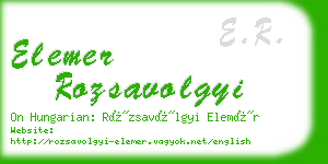 elemer rozsavolgyi business card